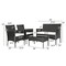 Costway 4PCS Patio Furniture Set Rattan Wicker Conversation Set Outdoor